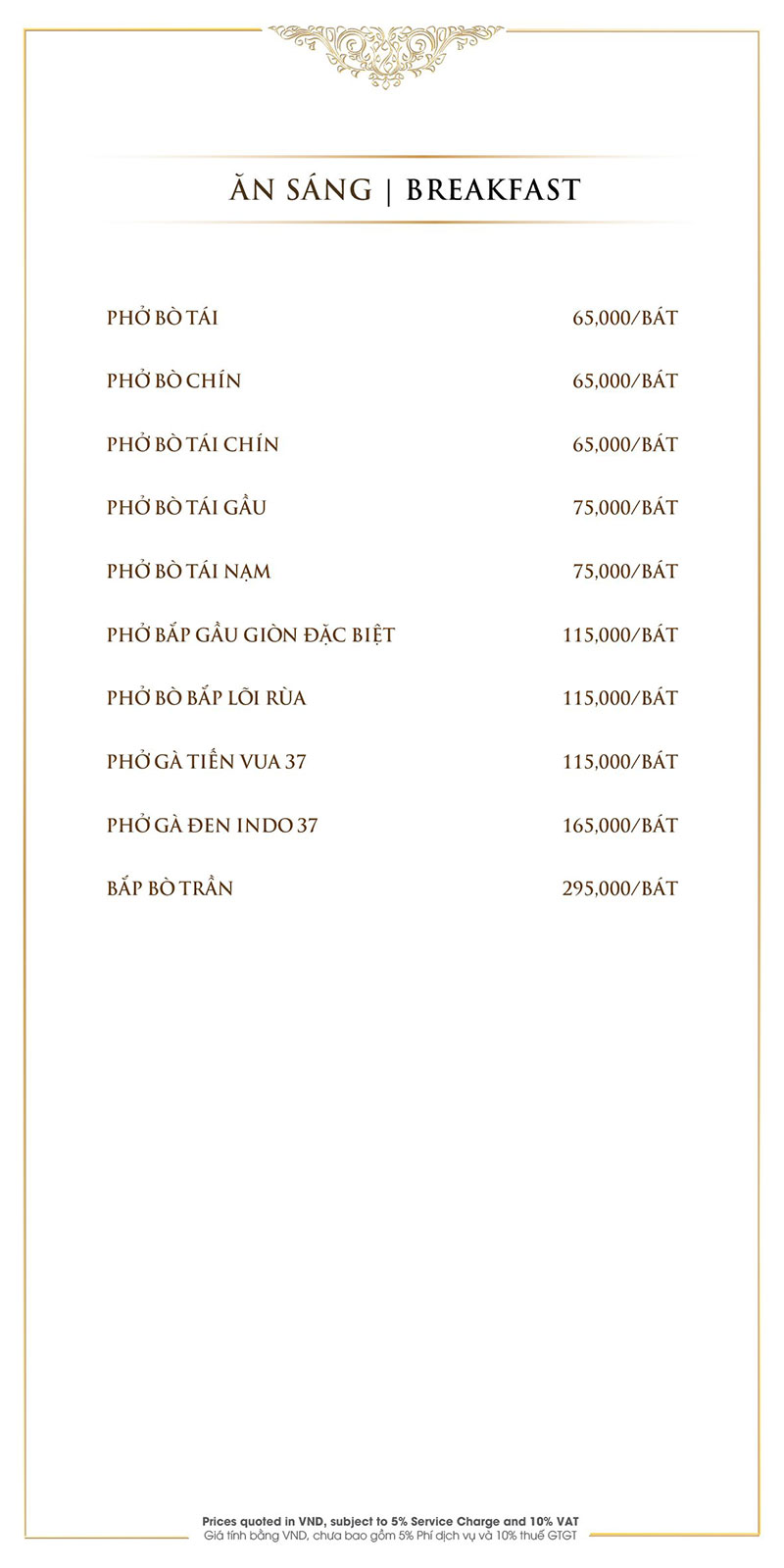 Menu phở bát đá 37