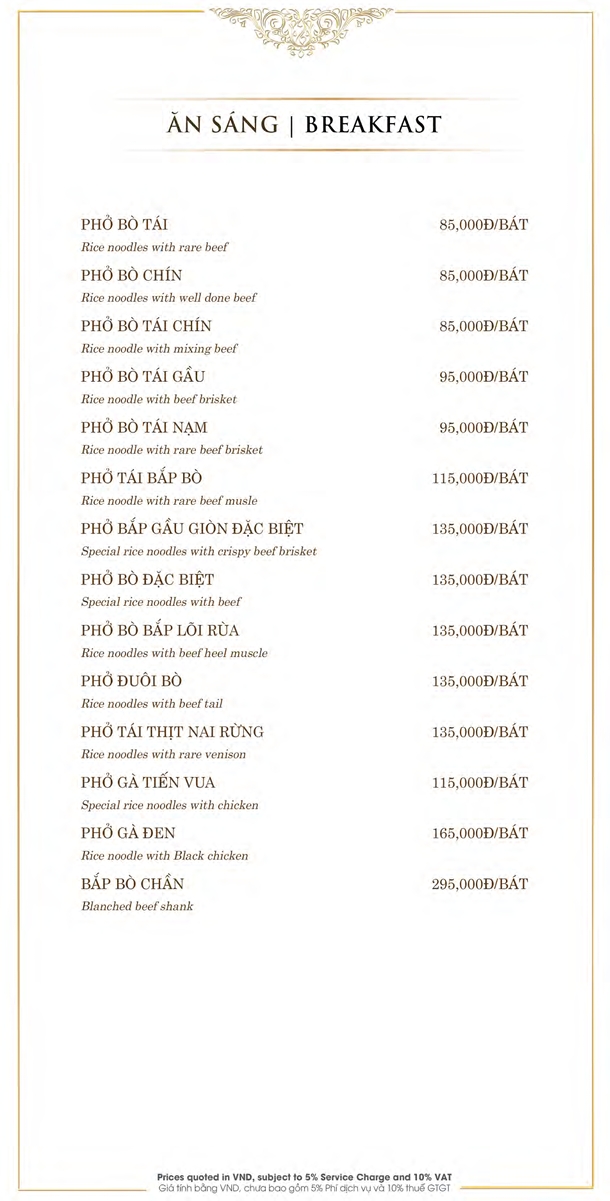 Menu Phở bát đá 37